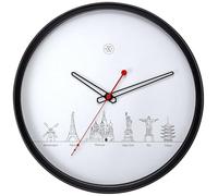 NeXtime nXt-Horloge Murale en Plastique Noir/Blanc 30 cm