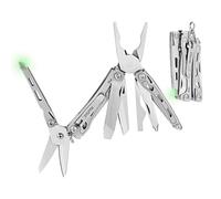 NexTool F12 Mini Outil Multifonctions 13 en 1 pour Porte-Clés(Argent) | avec Ciseaux Dentelés, Lime et Verrouillage de Sécurité, EDC Amélioré en Acier pour Activités Outdoor, Cadeau pour Homme
