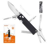 NexTool Knight K30 Couteau de Poche Pliant 11 en 1 à Verrouillage par Axe, Outil Multifonctions EDC avec Lame en Acier 14C28N et Manche G10, Ciseaux Moletés pour Usage Quotidien, Camping, Randonnée