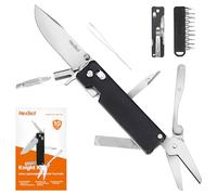 NexTool Knight K30 Couteau de Poche Pliant 11 en 1 à Verrouillage par Axe, Outil Multifonctions EDC avec Lame en Acier, Manche G10, Ciseaux Moletés, Jeu de 10 embouts de tournevis de 4 mm pour Camping