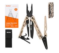 NexTool Multitool Camper CP10 Outil EDC Multifonctions 12 en 1 | avec Ciseaux, Allume-Feu, Extracteur de Piquets de Tente, Couteau à Cran d'Arrêt, pour Activités , Cadeau pour Homme