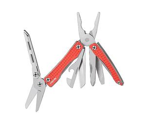 NexTool Multitool, Mini Flagship 10 IN 1 Multitool Tool, outil multifonctionnel avec couteau de poche, pince, canette/décapsuleur, ciseaux, tournevis/accessoires de camping/cadeaux pour hommes-Rouge