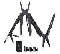 NexTool Multitool, Outil Multitool 11 EN 1, Acier inoxydable pliable, Outil multifonctionnel avec couteau, ciseaux, décapsuleur et scie à bois, 9 embouts de tournevis, Sac en nylon