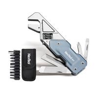 NexTool Outil multifonction EDC 6 en 1 avec couteau, tournevis plat / Phillips et décapsuleur, outil multifonction de vélo avec jeu d'embouts 9 en 1 et sac de
