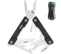NexTool Sailor S11 Mini outil multifonction compact 11 en 1 avec pince à long bec, ciseaux, extracteur de carte SIM et tournevis pour EDC, pêche, camping, réparation, cadeaux pour homme Noir