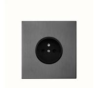 NextP Panneau d'interrupteur à bascule moderne Design futuriste Finition métal gris (douille FR)