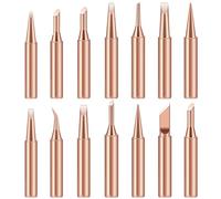 Nextpal Lot de 14 pointes de fer à souder 900M-T, pointes de rechange universelles compatibles avec les stations Hakko Yihua Weller haute performance et longue durée pour réparation électronique en