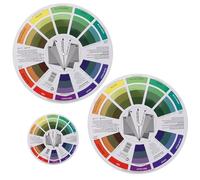 Nextpal Lot de 3 tableaux de roues créatifs aux couleurs, guide de mélange de peinture pour artistes, quilters et mélanges de maquillage, rotation portable de couleur assortie pour l'apprentissage de