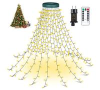 Nextronix Guirlande Lumineuse Sapin de Noel 400LED, 2.5m x 16 Guirlande Lumineuse Sapin étanche IP44, 8 Modes Guirlande Lumineuses pour Exterieure, Intérieur, Décoration Noël, Jardin (Blanc Chaud)