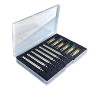 NexulKyi Bande de montre Pin Punch Tool Set, 6 tailles Extra Long Watch Link Remover Pins Kit, bracelet de montre en acier dur outils de réparation de réglage avec boîtier de stockage