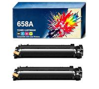 NexulKyi Remplacements de Cartouches de Toner compatibles avec la 658A: W2000A, W2001A, W2003A et W2002A, adaptés aux imprimantes M751dn et M751n, Noir