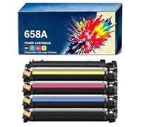 NexulKyi Remplacements de Cartouches de Toner compatibles avec la 658A: W2000A, W2001A, W2003A et W2002A, adaptés aux imprimantes M751dn et M751n