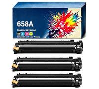 NexulKyi Remplacements de Cartouches de Toner compatibles avec la 658A: W2000A, W2001A, W2003A et W2002A, adaptés aux imprimantes M751dn et M751n, Noir