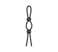 Nexus Anneau de pénis Forge Double réglable Silicone Noir