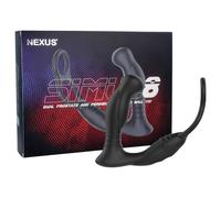 Nexus Simul8 - anneau pénien vibrant avec plug anal - silicone noir