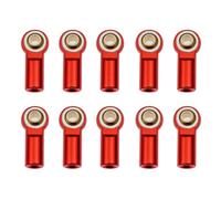 NexusDrive 10pcs M3 Lien en Aluminium Tie Tile de Tige de Bille de Bille Compatible avec 1 10 échelles RC Crawler Racing Modèles comme D110(Red)