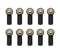 NexusDrive 10pcs M3 Lien en Aluminium Tie Tile de Tige de Bille de Bille Compatible avec 1 10 échelles RC Crawler Racing Modèles comme D110(Black)