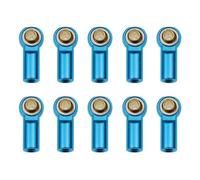 NexusDrive 10pcs M3 Lien en Aluminium Tie Tile de Tige de Bille de Bille Compatible avec 1 10 échelles RC Crawler Racing Modèles comme D110(Blue)