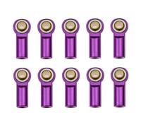 NexusDrive 10pcs M3 Lien en Aluminium Tie Tile de Tige de Bille de Bille Compatible avec 1 10 échelles RC Crawler Racing Modèles comme D110(Purple)