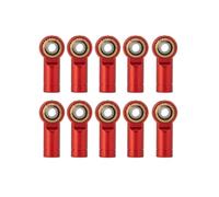 NexusDrive 10pcs métal M3 M4 Liaison Tie Tie à Bille de Billes Joints de Balle Compatible avec 1 10 modèles RC Cars Boats Airplanes Pièces de Bricolage Convient au châssis CC01(M3 Red)