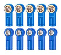 NexusDrive 10pcs métal M3 M4 Liaison Tie Tie à Bille de Billes Joints de Balle Compatible avec 1 10 modèles RC Cars Boats Airplanes Pièces de Bricolage Convient au châssis CC01(M4 Blue)