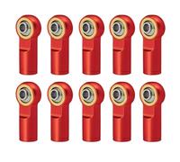 NexusDrive 10pcs métal M3 M4 Liaison Tie Tie à Bille de Billes Joints de Balle Compatible avec 1 10 modèles RC Cars Boats Airplanes Pièces de Bricolage Convient au châssis CC01(M4 Red)