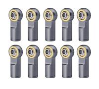 NexusDrive 10pcs métal M3 M4 Liaison Tie Tie à Bille de Billes Joints de Balle Compatible avec 1 10 modèles RC Cars Boats Airplanes Pièces de Bricolage Convient au châssis CC01(M4 Titanium)