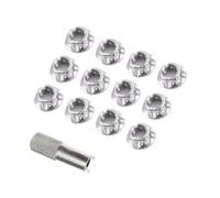 NexusDrive 12pcs Multticolor Aluminium Interrupteur et Jeu de clés compatibles avec Les systèmes de contrôle Radio RC, y Compris Les modèles RadioLink Futaba JR(Silver)