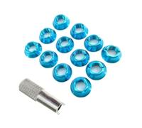 NexusDrive 12pcs Multticolor Aluminium Interrupteur et Jeu de clés compatibles avec Les systèmes de contrôle Radio RC, y Compris Les modèles RadioLink Futaba JR(Sky Blue)