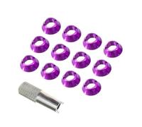NexusDrive 12pcs Multticolor Aluminium Interrupteur et Jeu de clés compatibles avec Les systèmes de contrôle Radio RC, y Compris Les modèles RadioLink Futaba JR(Purple)