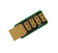 NexusDrive 1PCS XT90 à 4 XT60 Power Distribution Carte 200A Grand Current 55x25 mm Plaque de soudage PCB Compatible avec Les sous-Marins RC Modèles et projets de Bricolage(XT90 to XT60 w Base)