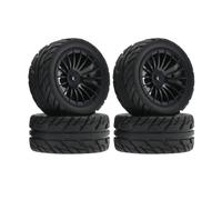 NexusDrive 4pcs 50 mm Ensemble de Roues de pneus en Caoutchouc Compatible avec SG1603 SG1604 SG1605 UDRICT UD1601 UD1602 UD1603 UD1604 1 16 pièces de Remplacement de Voiture RC à échelle RC(Black)