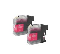 NexusDrive Compatible avec l'asie du sud-est Moyen-Orient Afrique LC535 LC539 Cartouche d'encre pour imprimante DCP-J100 DCP-J105 MFC-J200(Magenta-2pc)