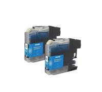 NexusDrive Compatible avec l'asie du sud-est Moyen-Orient Afrique LC535 LC539 Cartouche d'encre pour imprimante DCP-J100 DCP-J105 MFC-J200(Cyan-2pc)