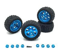 NexusDrive Les Jantes en métal compatibles pneus roules de Rallye s'adaptent à 16207 08-09-10 14210 1/16 A959 144001 10 1/12 124017-18-19 MN128 86S G500(Blue)