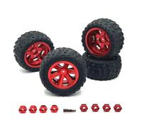 NexusDrive Les Jantes en métal compatibles pneus roules de Rallye s'adaptent à 16207 08-09-10 14210 1/16 A959 144001 10 1/12 124017-18-19 MN128 86S G500(Red)