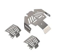 NexusDrive Plaque de Protection blindé Non glissée Compatible avec Les Voitures RC à l'échelle 1/10 s'adapte aux châssis en métal et aux modèles TRXS(Argent)