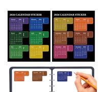 Nexusectar Autocollants de calendrier pour planificateur - Étiquettes de gestion des horaires - Autocollants de calendrier mensuel - Pour cahiers, scrapbooking, salle de classe, école, étudiants