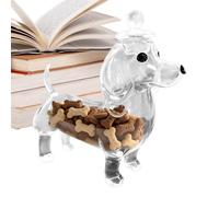 Nexusectar Boîte à friandises pour animaux de compagnie - 12 x 10 x 20 cm - Bocal hermétique pour aliments pour chiots | Fabrication délicate en verre pour biscuits, bandes, pâtes, farine, bonbons