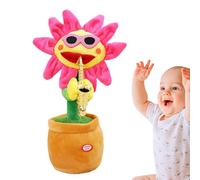 Nexusectar Danse Sunflower, Chantant du Dansant, Fleur Lumineuse en Peluche Répétée Ce Que Vous Dites | Cadeau Drôle À Chanter Et À Danser, Cadeau Musical avec 200 Chansons pour