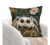 Nexusectar Housse de Coussin | 45x45cm Araignée Florale Esthétique - Housses de Coussin imprimées pour canapé,pour Salon Canapé Lit Bureau Appartement Extérieur Balcon Voiture