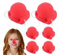 Nexusectar -Nose, Nez De Clown Rouge, 6 Morceaux De Nez Clown En Caoutchouc, Nez De Clown En Caoutchouc En Caoutchouc Avec Bande Élastique Pour Le Nez De Clown, Anniversaires, Revêtement De Costume