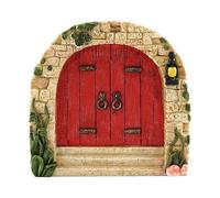 Nexusectar Porte de fée - 10 x 8 cm - Porte de Jardin Miniature en Bois, entrée | Design - Décoration de Jardin féérique enchanté en Bois pour Elfes Miniatures, Maisons, Mini Arbre de