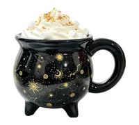 Nexusectar Tasse chaudron d'Halloween avec poignée ergonomique effrayante | Tasse à café sorcière d'Halloween pour pique-nique, pêche, vacances en plein air, feu de camp, randonnée, jeu d'aventure