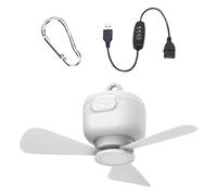 Nexusectar Ventilateur de plafond portable, silencieux à suspendre | Ventilateur de plafond USB portable réglable à 3 vitesses pour jardin, chambre, tente, porche, tonnelle, extérieur, terrasse