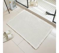 NexusGoods Tapis de Bain en Tissage Gaufré, Crème, 46x77cm