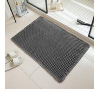 NexusGoods Tapis de Bain en Tissage Gaufré, Gris, 61x92cm