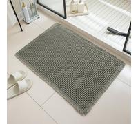 NexusGoods Tapis de Bain en Tissage Gaufré, Vert Olive, 61x92cm | Super absorbant, Séchage rapide, Support antidérapant, Lavable en machine 30°C, Extra doux