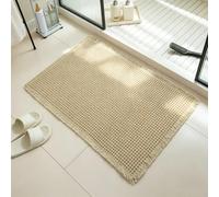 NexusGoods Tapis de Bain Tissage Gaufré, Beige, 51x81cm