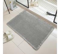NexusGoods Tapis de Bain Tissage Gaufré, Gris Clair, 46x77cm